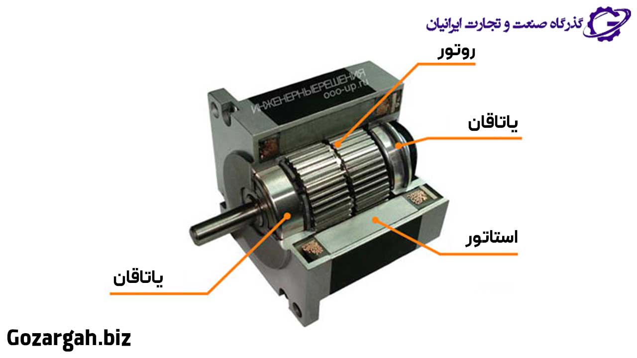 اجزای الکتروموتور پله ای