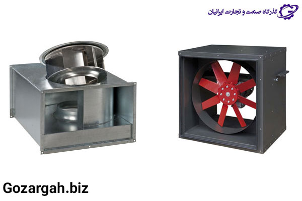 فن و هواکش بین کانالی آکسیال چهارگوش